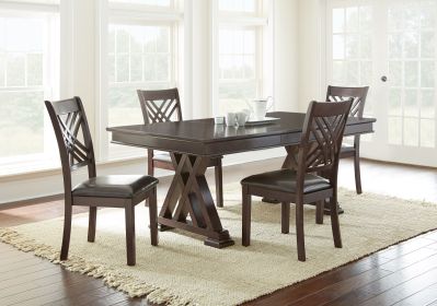 Adrian - 5 Piece Dining Set - Dark Brown