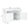 FCH Double Door Side Cabinet With Partition White