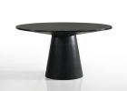 Jasper Ebony Black 7 Piece 59"W Round Dining Table Set with Beige Fabric Chairs