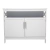 FCH Double Door Side Cabinet With Partition White