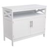 FCH Double Door Side Cabinet With Partition White