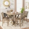 5pcs set Counter Table Set Square Counter Table Solid Wood Modern Farmhouse Rustic Look Distressed Look