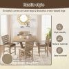 5pcs set Counter Table Set Square Counter Table Solid Wood Modern Farmhouse Rustic Look Distressed Look